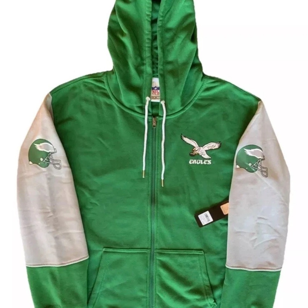 Philadelphia Eagles Zip-Up Hoodie Jacket | Vintage NFL | Size M